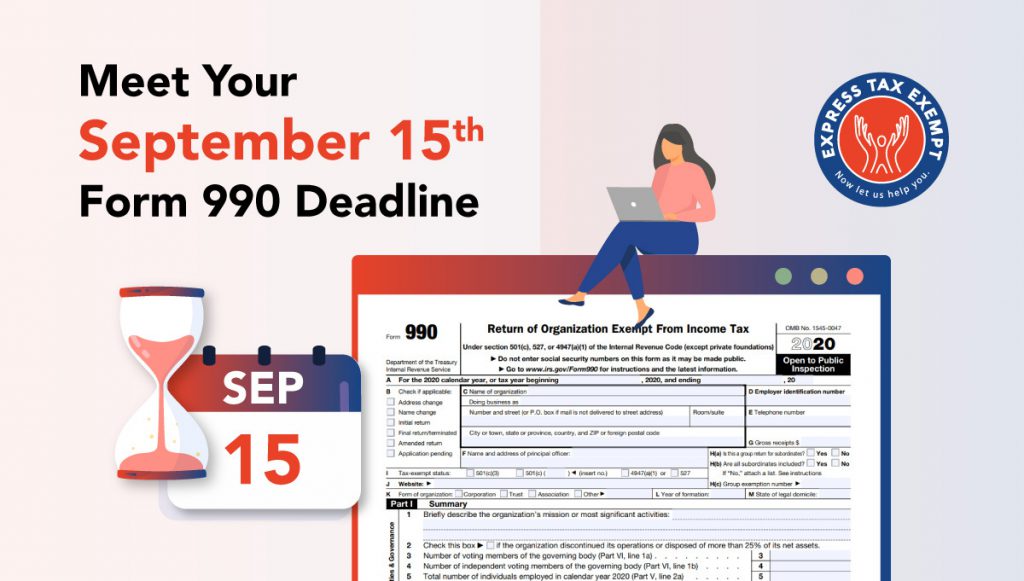 Meet Your September 15th Form 990 Deadline With ExpressTaxExempt