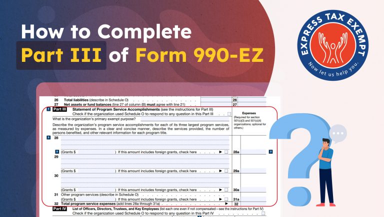 How to Complete Part III of Form 990-EZ