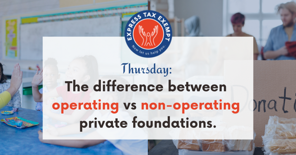 The difference between operating and non-operating private foundations